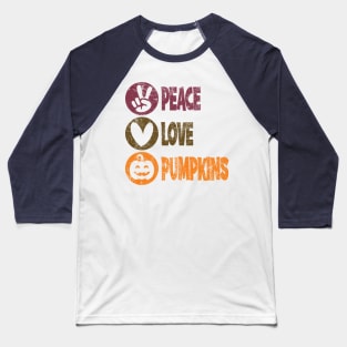 Peace Love Pumpkin Baseball T-Shirt